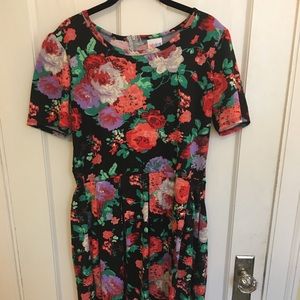 LulaRoe Floral Amelia Dress (XL)